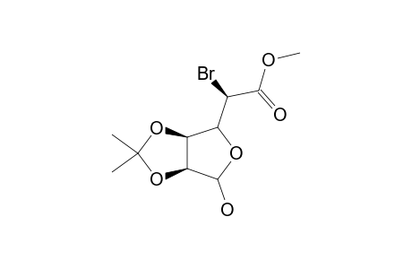 (+/-)-METHYL-5-BROMO-5-DEOXY-2,3-O-ISOPROPYLIDENE-BETA-DL-ALLUFURANURONATE