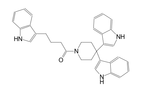 1H-indole, 3-[4-(1H-indol-3-yl)-1-[4-(1H-indol-3-yl)-1-oxobutyl]-4-piperidinyl]-