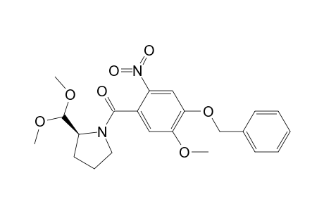 (2S)-N-(4-Benzyloxy-5-methoxy-2-nitrobenzoyl)pyrrolidine-2-carboxyaldehyde dimethyl acetal