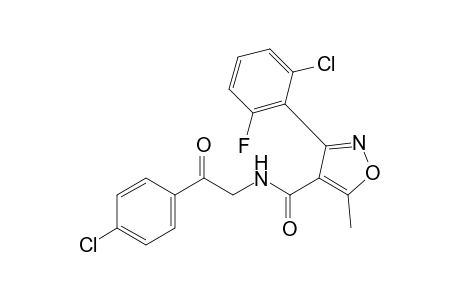 3-(2-chloro-6-fluorophenyl)-N-(p-chlorophenacyl)-5-methyl-4-isoxazolecarboxamide