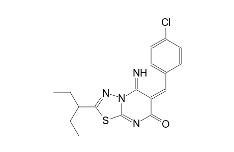 (6E)-6-(4-chlorobenzylidene)-2-(1-ethylpropyl)-5-imino-5,6-dihydro-7H-[1,3,4]thiadiazolo[3,2-a]pyrimidin-7-one