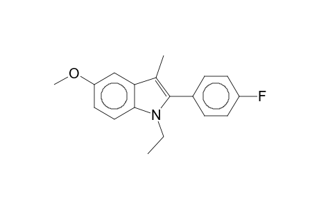 1H-Indole, 1-ethyl-3-methyl-5-methoxy-2-(4-fluorophenyl)-
