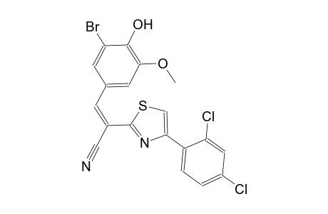 (2Z)-3-(3-bromo-4-hydroxy-5-methoxyphenyl)-2-[4-(2,4-dichlorophenyl)-1,3-thiazol-2-yl]-2-propenenitrile