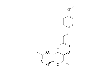 BUERGERISIDE-B1;2-O-ACETYL-3-O-(E)-PARA-METHOXYCINNAMOYL-ALPHA-L-RHAMNOPYRANOSIDE