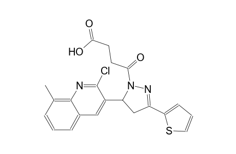 4-[5-(2-chloro-8-methyl-3-quinolinyl)-3-(2-thienyl)-4,5-dihydro-1H-pyrazol-1-yl]-4-oxobutanoic acid