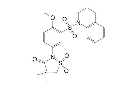 3-isothiazolidinone, 2-[3-[(3,4-dihydro-1(2H)-quinolinyl)sulfonyl]-4-methoxyphenyl]-4,4-dimethyl-, 1,1-dioxide