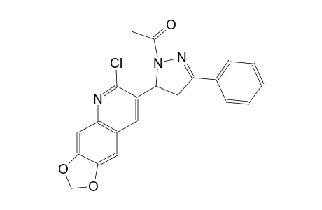 7-(1-acetyl-3-phenyl-4,5-dihydro-1H-pyrazol-5-yl)-6-chloro[1,3]dioxolo[4,5-g]quinoline