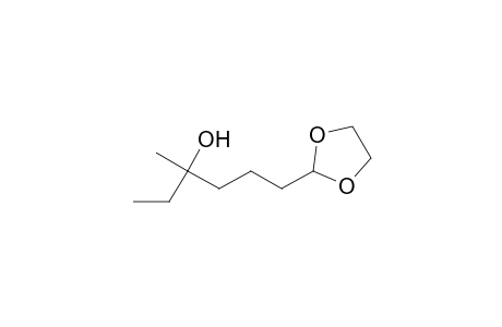 2-(4-Hydroxy-4-methylhexyl)-1,3-dioxolane