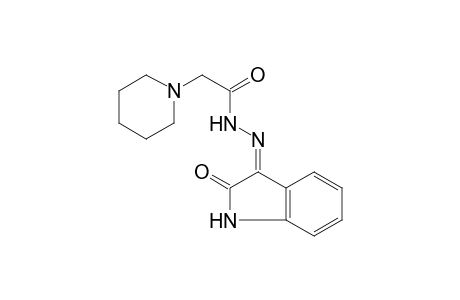 N'-[(3Z)-2-Oxo-1,2-dihydro-3H-indol-3-ylidene]-2-(1-piperidinyl)acetohydrazide