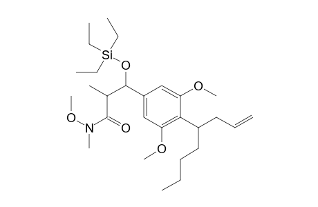 3-{3',5'-Dimethoxy-4'-[oct-1"-en-4"-yl]phenyl}-3-[(triethylsilyl)oxy]-N-methoxy-N,2-dimethylpropionamide