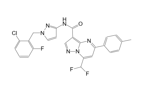 N-[1-(2-chloro-6-fluorobenzyl)-1H-pyrazol-3-yl]-7-(difluoromethyl)-5-(4-methylphenyl)pyrazolo[1,5-a]pyrimidine-3-carboxamide
