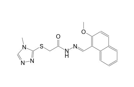 N'-[(E)-(2-methoxy-1-naphthyl)methylidene]-2-[(4-methyl-4H-1,2,4-triazol-3-yl)sulfanyl]acetohydrazide