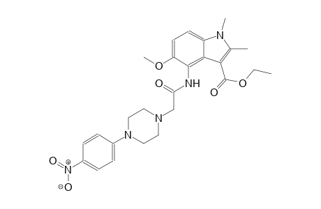 ethyl 5-methoxy-1,2-dimethyl-4-({[4-(4-nitrophenyl)-1-piperazinyl]acetyl}amino)-1H-indole-3-carboxylate