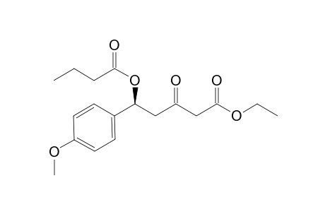 (5S)-Ethyl .delta-butyryloxy-.delta.-(p-methoxyphenyl)-.beta.-oxo-pentanoate