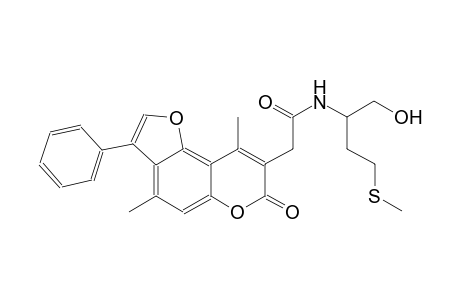 7H-furo[2,3-f][1]benzopyran-8-acetamide, N-[(1S)-1-(hydroxymethyl)-3-(methylthio)propyl]-4,9-dimethyl-7-oxo-3-phenyl-