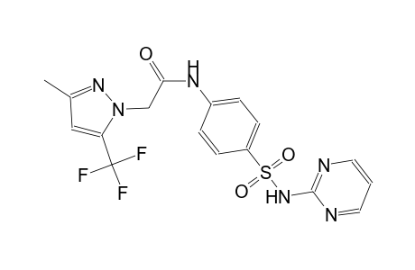 2-[3-methyl-5-(trifluoromethyl)-1H-pyrazol-1-yl]-N-{4-[(2-pyrimidinylamino)sulfonyl]phenyl}acetamide