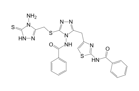 N-[3-{[(4-Amino-5-thioxo-4,5-dihydro-1H-1,2,4-triazol-3-yl)methyl]sulfanyl}-5-({2-[(benzoyl)amino]-1,3-thiazol-4-yl}methyl)-4H-1,2,4-triazol-4-yl]benzamide