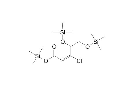 (E)-3-Chloro-4,5-dihydroxypent-2-enoic acid trisTMS dev