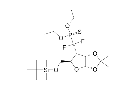 5-O-TERT.-BUTYLDIMETHYLSILYL-3-DEOXY-3-(O,O-DIETHYLPHOSPHONOTHIO)-DIFLUOROMETHYL-1,2-O-ISOPROPYLIDENE-ALPHA-D-RIBOFURANOSIDE