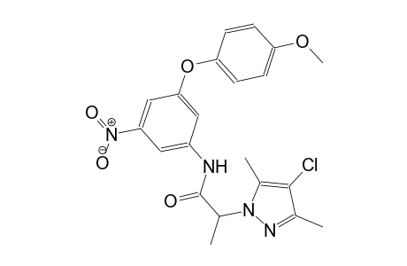 2-(4-chloro-3,5-dimethyl-1H-pyrazol-1-yl)-N-[3-(4-methoxyphenoxy)-5-nitrophenyl]propanamide