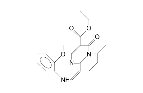 (Z)-9-(2-Anisylamino-methylene)-3-carboethoxy-6-methyl-6,7,8,9-tetrahydro-4H-pyrido(1,2-A)pyrimidin-4-one