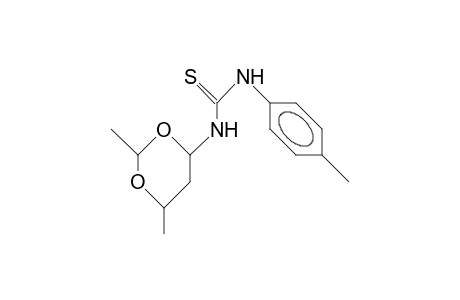 Rel-2S,4R,6S-2,6-dimethyl-4-(N'-<4-tolyl>-thioureido-1,3-dioxane