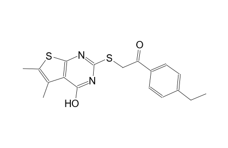 1-(4-Ethylphenyl)-2-[(4-hydroxy-5,6-dimethylthieno[2,3-d]pyrimidin-2-yl)sulfanyl]ethanone