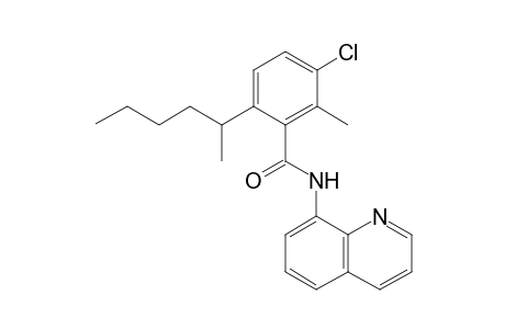 3-chloro-6-(hexan-2-yl)-2-methyl-N-(quinolin-8-yl)benzamide