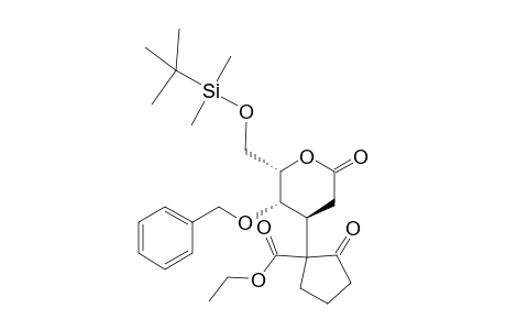 1-[(2S,3S,4S)-2-[[tert-butyl(dimethyl)silyl]oxymethyl]-6-oxo-3-phenylmethoxy-4-oxanyl]-2-oxo-1-cyclopentanecarboxylic acid ethyl ester