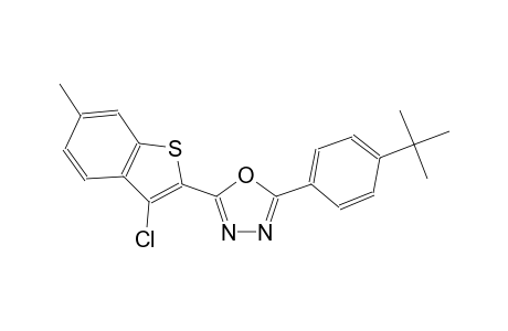 2-(4-tert-butylphenyl)-5-(3-chloro-6-methyl-1-benzothien-2-yl)-1,3,4-oxadiazole