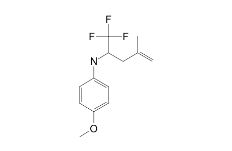 N-(4-METHOXYPHENYL)-N-[3-METHYL-1-(TRIFLUOROMETHYL)-3-BUTENYL]-AMINE