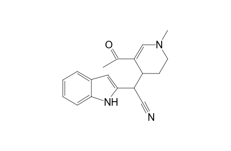 2-(Indol-2-yl)-2-(5-acetyl-1-methyl-1,2,3,4-tetrahydropyridy-4-yl)carbonitrile