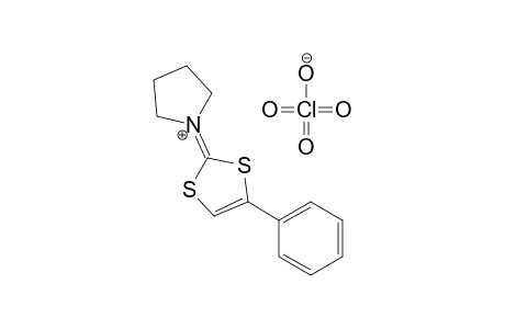 1-(4-phenyl-1,3-dithiol-2-ylidene)pyrrolidinium perchlorate