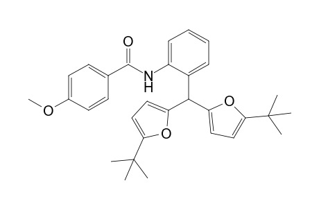 Bis(5-tert-butyl-2-furyl){2-[(4-methoxybenzoyl)amino]-phenyl}methane