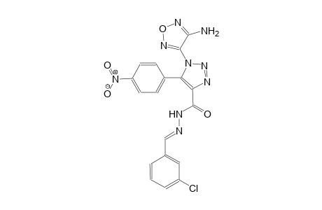 1-(4-amino-1,2,5-oxadiazol-3-yl)-N'-[(E)-(3-chlorophenyl)methylidene]-5-(4-nitrophenyl)-1H-1,2,3-triazole-4-carbohydrazide