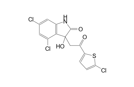 4,6-dichloro-3-[2-(5-chloro-2-thienyl)-2-oxoethyl]-3-hydroxy-1,3-dihydro-2H-indol-2-one