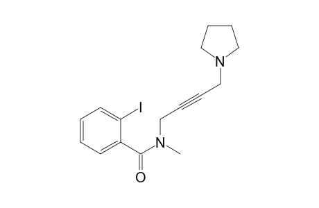 N-[4'-(1"-Pyrrolidinyl)but-2'-yny)-N-methyl-2-iodobenzylamide