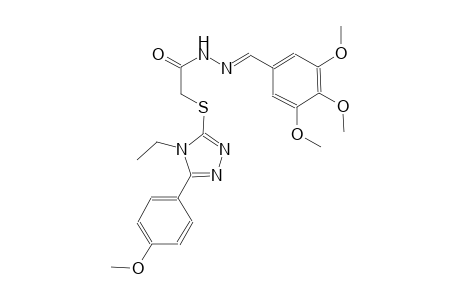 2-{[4-ethyl-5-(4-methoxyphenyl)-4H-1,2,4-triazol-3-yl]sulfanyl}-N'-[(E)-(3,4,5-trimethoxyphenyl)methylidene]acetohydrazide