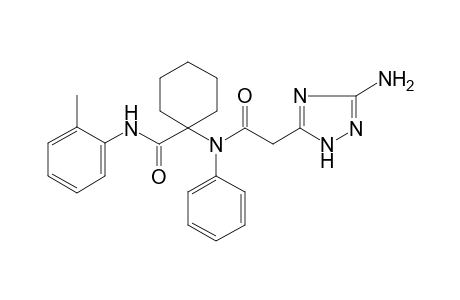 1-(N-[2-(3-amino-1H-1,2,4-triazol-5-yl)-1-oxoethyl]anilino)-N-(2-methylphenyl)-1-cyclohexanecarboxamide