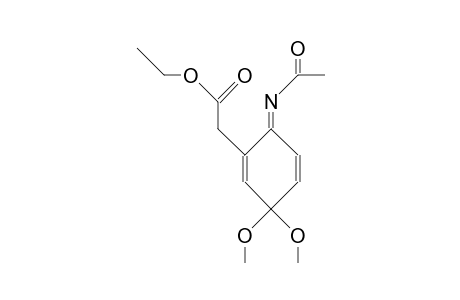 N-Acetyl-2-(carbethoxymethyl)-P-benzoquinone imine dimethyl ketal