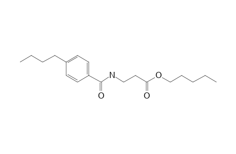 .beta.-Alanine, N-(4-butylbenzoyl)-, pentyl ester