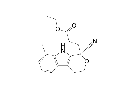 3-(1-Cyano-8-methyl-1,3,4,9-tetrahydropyrano[3,4-b]indol-1-yl)propionic acid ethyl ester