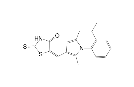 (5E)-5-{[1-(2-ethylphenyl)-2,5-dimethyl-1H-pyrrol-3-yl]methylene}-2-thioxo-1,3-thiazolidin-4-one