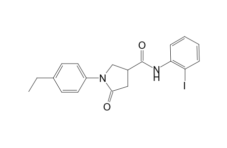 1-(4-Ethyl-phenyl)-5-oxo-pyrrolidine-3-carboxylic acid (2-iodo-phenyl)-amide