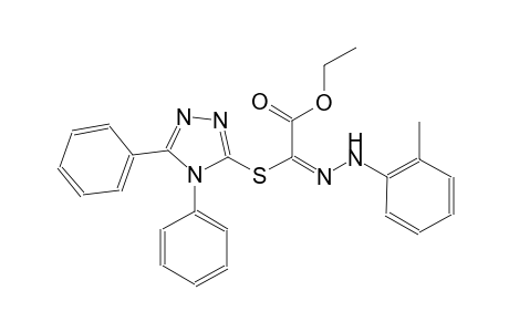 ethyl (2E)-[(4,5-diphenyl-4H-1,2,4-triazol-3-yl)sulfanyl][(2-methylphenyl)hydrazono]ethanoate