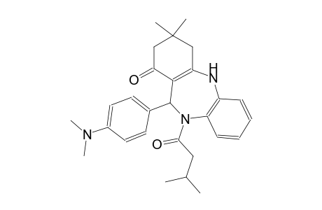 11-[4-(dimethylamino)phenyl]-3,3-dimethyl-10-(3-methylbutanoyl)-2,3,4,5,10,11-hexahydro-1H-dibenzo[b,e][1,4]diazepin-1-one