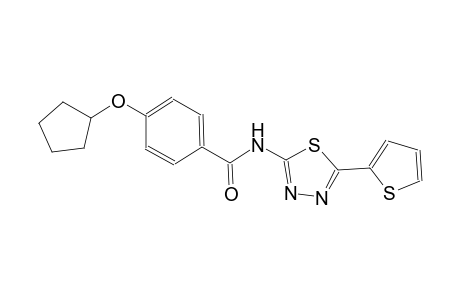 4-(cyclopentyloxy)-N-[5-(2-thienyl)-1,3,4-thiadiazol-2-yl]benzamide