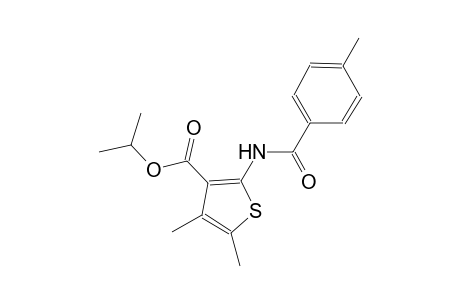 isopropyl 4,5-dimethyl-2-[(4-methylbenzoyl)amino]-3-thiophenecarboxylate