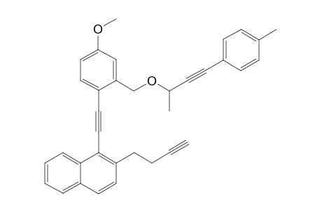 2'-(3'-Butynyl)-1-{[4''-methoxy-2"-(1"'-methyl-3''-<p-methylphenyl>-2"-propynyloxy]-methylpheny}ethynyl}-naphthalenene