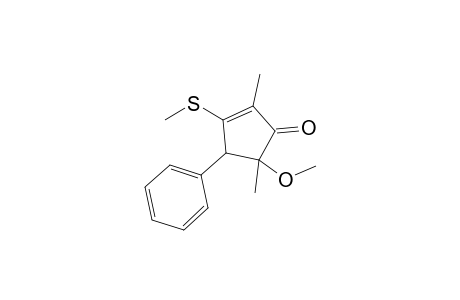 2,5-Dimethyl-5-methoxy-3-methylthio-4-phenyl-2-cyclopentene-1-one